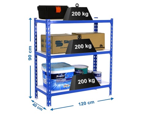 Estantería Metálica Simonclick Megaplus 3 Estantes