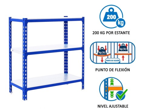 Estantería Metálica Simonclick Megaplus 3 Estantes