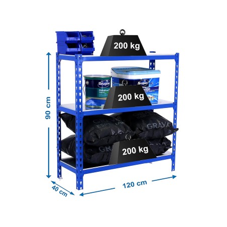 Estantería Metálica Simonclick Megaplus 3 Estantes