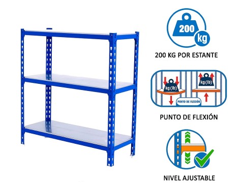 Estantería Metálica Simonclick Megaplus 3 Estantes