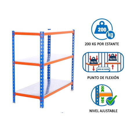 Estantería Metálica Simonclick Megaplus 3 Estantes
