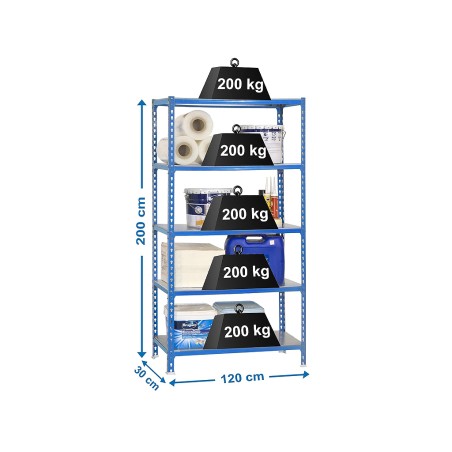 Estantería Metálica Simonclick Megaplus 5 Estantes