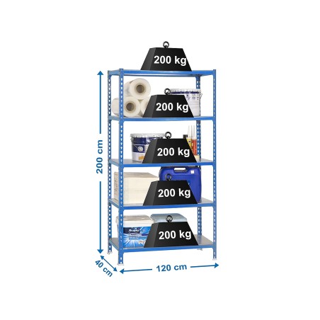 Estantería Metálica Simonclick Megaplus 5 Estantes