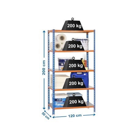 Estantería Metálica Simonclick Megaplus 5 Estantes
