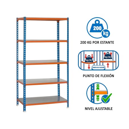 Estantería Metálica Simonclick Megaplus 5 Estantes
