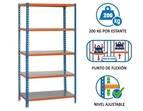 Estantería Metálica Simonclick Megaplus 5 Estantes