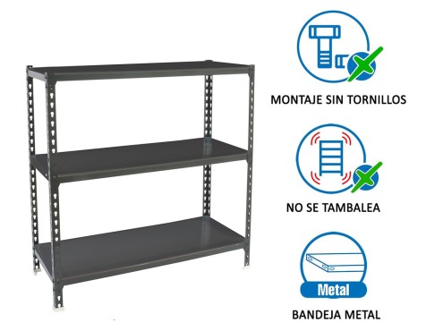 Estantería Metálica Simonclick Mini 3 Estantes