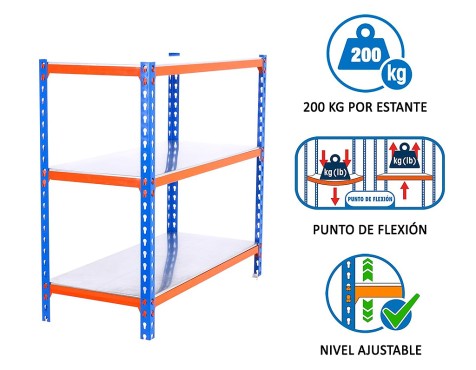 Estantería Metálica Simonclick Mini 3 Estantes