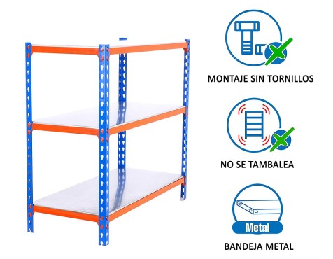 Estantería Metálica Simonclick Mini 3 Estantes