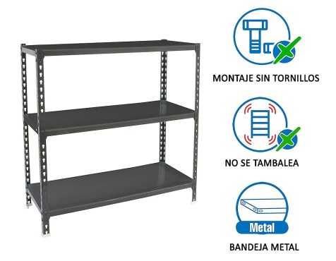 Estantería Metálica Simonclick Mini 3 Estantes