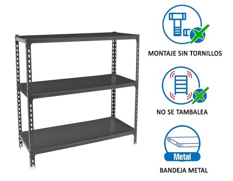 Estantería Metálica Simonclick Mini 3 Estantes