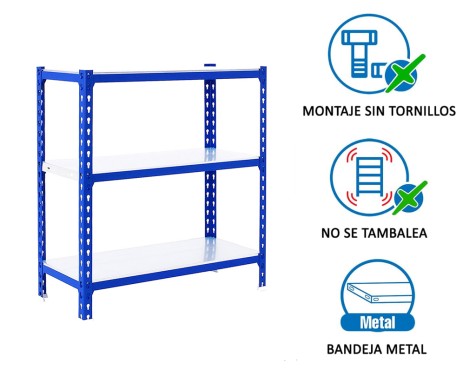 Estantería Metálica Simonclick Mini 3 Estantes