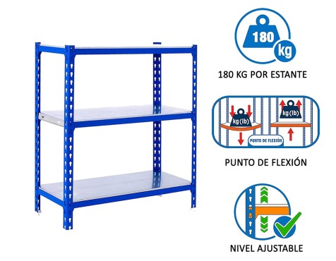 Estantería Metálica Simonclick Plus 3 Estantes
