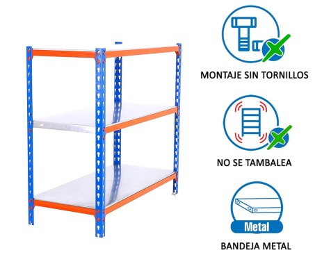Estantería Metálica Simonclick Plus 3 Estantes