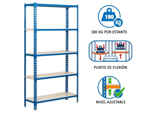 Estantería Metálica Simonclick Plus 5 Estantes