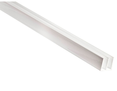 Perfil Doble U Alumini Anoditzat Plata