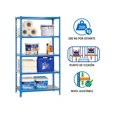 Estantería Metálica Simonclick Superplus 5 Estante