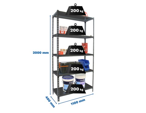 Estantería Metálica Simonclick Superplus 5 Estante