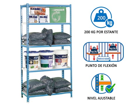 Estantería Metálica Simonclick Superplus 5 Estante