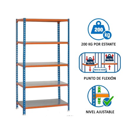 Estantería Metálica Simonclick Superplus 5 Estante