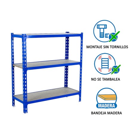 Estantería Metálica Maderclick 3 Estantes