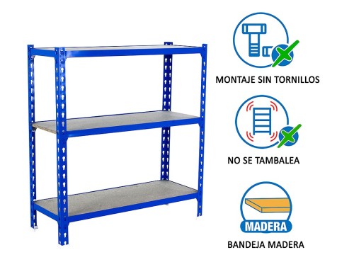 Estantería Metálica Maderclick 3 Estantes