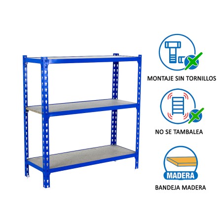 Estantería Metálica Maderclick 3 Estantes
