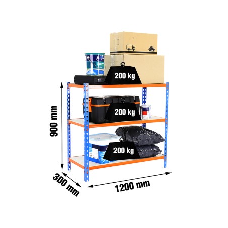 Estantería Metálica Maderclick Megaplus 3 Estantes