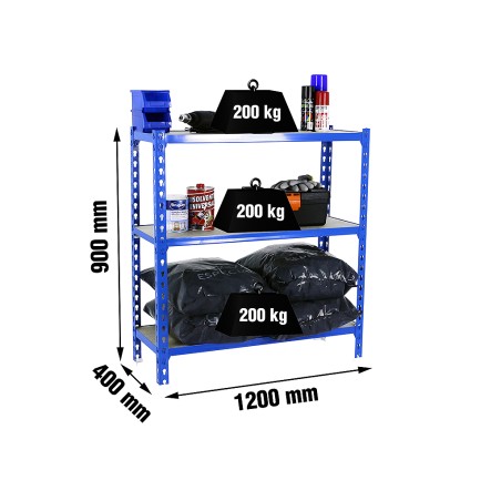 Estantería Metálica Maderclick Megaplus 3 Estantes