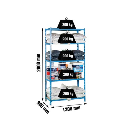 Estantería Metálica Maderclick Megaplus 5 Estantes