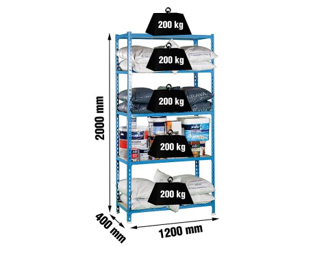 Estantería Metálica Maderclick Megaplus 5 Estantes