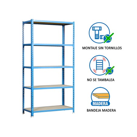 Estantería Metálica Maderclick Megaplus 5 Estantes