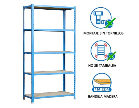 Estantería Metálica Maderclick Megaplus 5 Estantes
