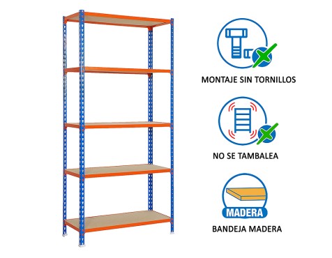 Estantería Metálica Maderclick Megaplus 5 Estantes
