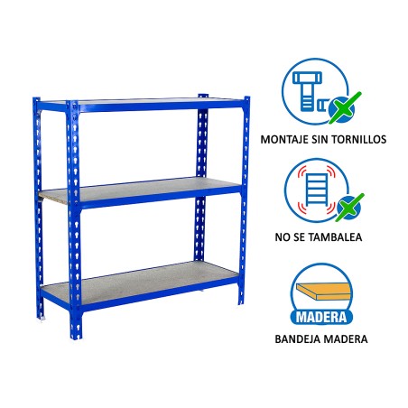 Estantería Metálica Maderclick Mini 3 Estantes