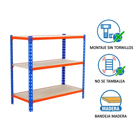 Estantería Metálica Maderclick Mini 3 Estantes