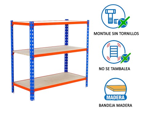 Estantería Metálica Maderclick Mini 3 Estantes
