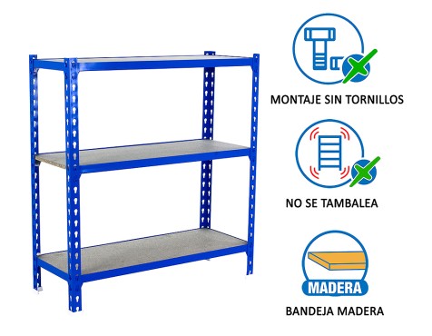 Estantería Metálica Maderclick Plus 3 Estantes