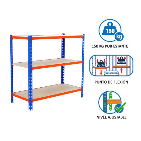 Estantería Metálica Maderclick Plus 3 Estantes