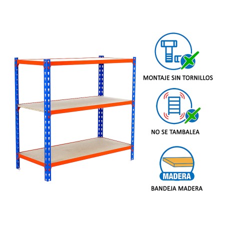 Estantería Metálica Maderclick Plus 3 Estantes