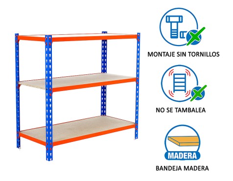 Estantería Metálica Maderclick Plus 3 Estantes