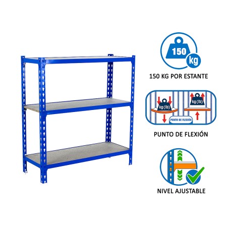 Estantería Metálica Maderclick Plus 3 Estantes
