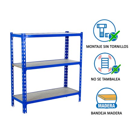 Prestatgeria Metàl·Lica Maderclick Plus 3 Prest.