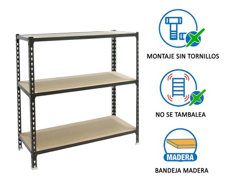 Prestatgeria Metàl·Lica Maderclick Superplus 3 Pr.