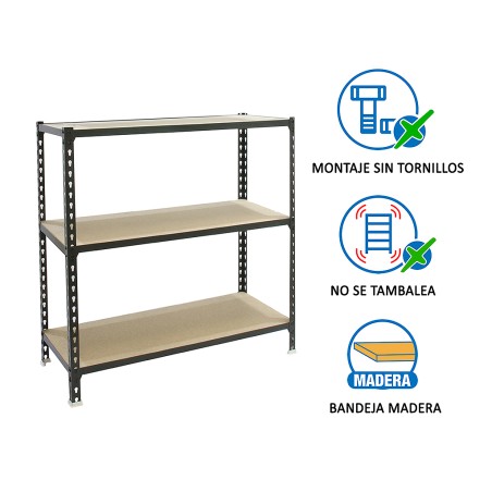 Prestatgeria Metàl·Lica Maderclick Superplus 3 Pr.
