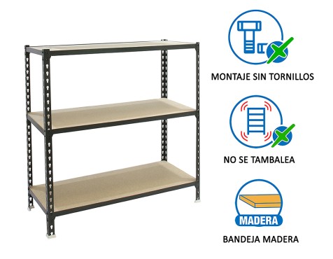 Prestatgeria Metàl·Lica Maderclick Superplus 3 Pr.