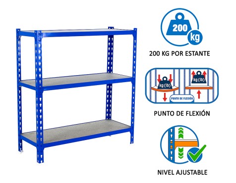 Estantería Metálica Maderclick Superplus 3 Estant.