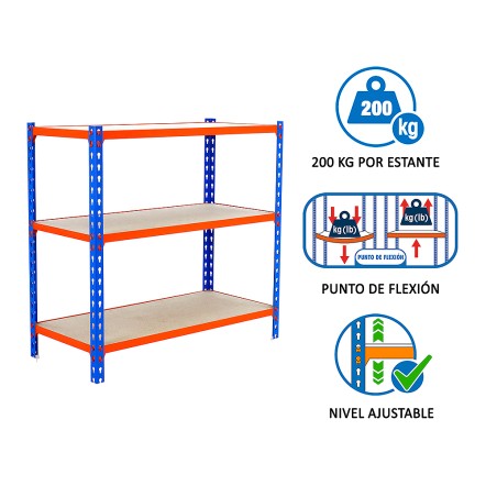 Prestatgeria Metàl·Lica Maderclick Superplus 3 Pr.