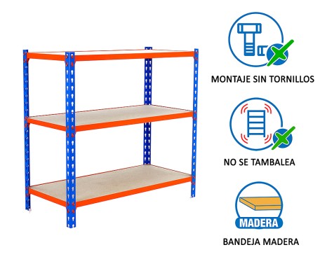 Prestatgeria Metàl·Lica Maderclick Superplus 3 Pr.