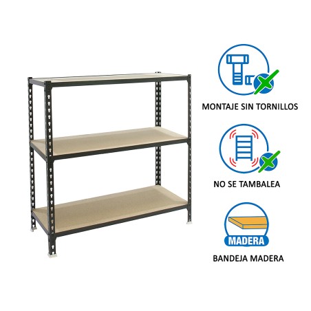 Estantería Metálica Maderclick Superplus 3 Estant.